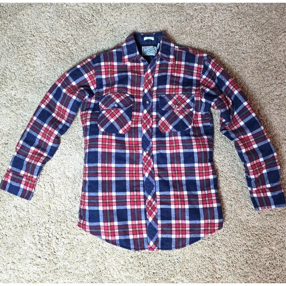 Vintage Outdoor Exchange Quilted Flannel Shirt Jacket Boys Sz S
